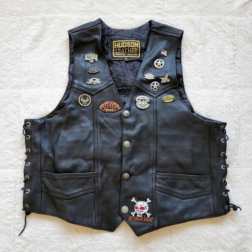 Hudson Leather Mens Vintage 2005 Sturgis‎ Harley Davidson